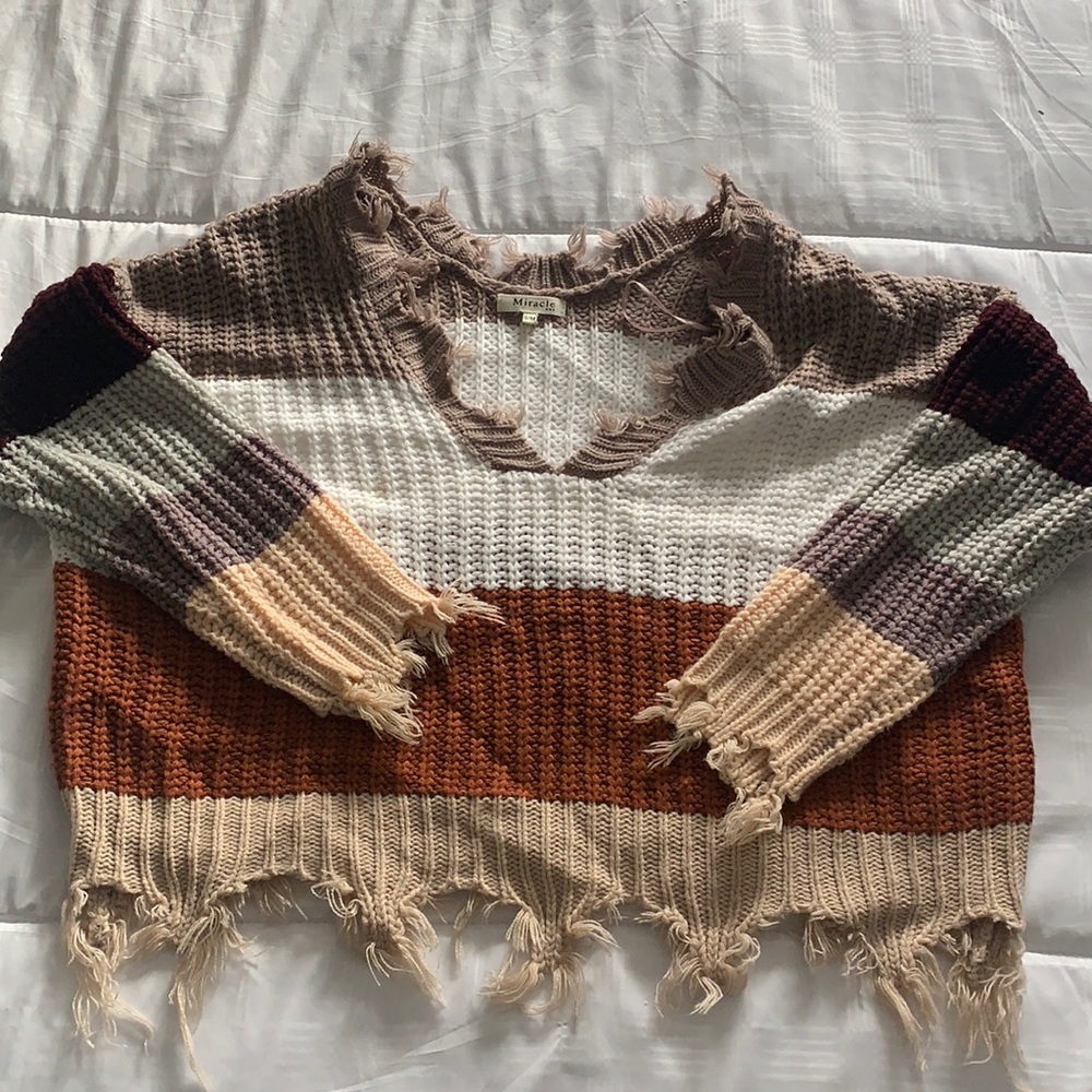 Miracle colour block slouchy sweater